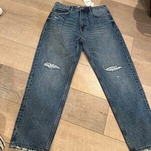 ZARA WOMENS CLASSIC MOM FIT JEANS NEW HIGH RISE ANKLE LENGTH 42 USA 10